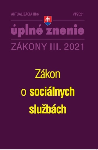 Aktualizácia III/6 2021 Sociálne služby