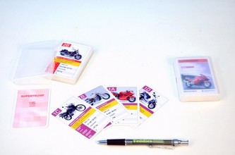 Kvarteto Motorky společenská hra - karty v plastové krabičce
