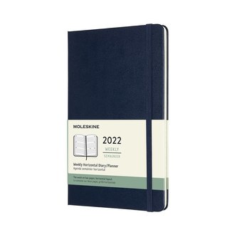 Moleskine Horizontální týdenní diář 2022 tvrdý červený L