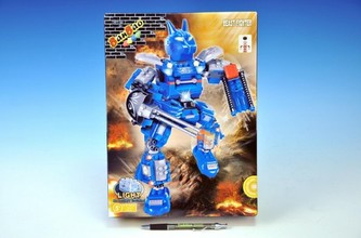 Stavebnice BanBao Beast Fighter bojovník Neros na baterie se světlem 213ks v krabici 24x33x7cm