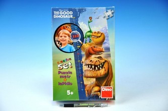 Puzzle Dětský metr Hodný Dinosaurus + lepidlo 150 dílků 23x66cm v krabici