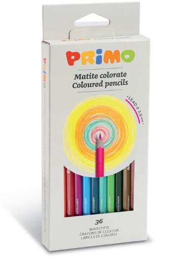 Pastelky šestihranné PRIMO, tuha Ø 2,9mm, 36ks, papírový obal