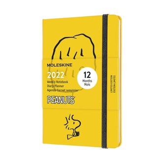 Moleskine Snoopy plánovací zápisník 2022 žlutý S