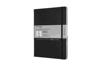 Moleskine M+ Smart PRO vertikální diář 2022 tvrdý černý XL Moleskine M+ Smart PRO vertikální diář 2022 tvrdý černý XL