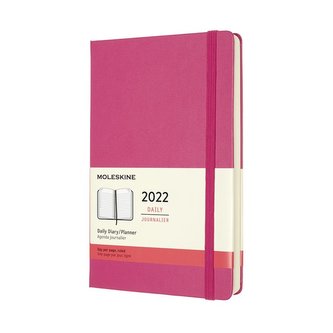 Moleskine Diář 2022 denní tvrdý růžový L