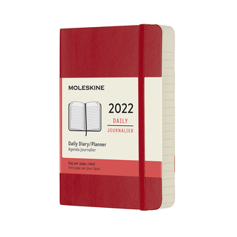 Moleskine Diář 2022 denní měkký červený S