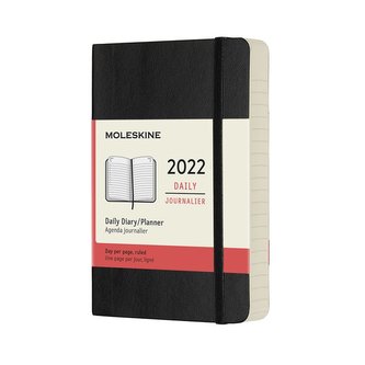 Moleskine Diář 2022 denní měkký černý S