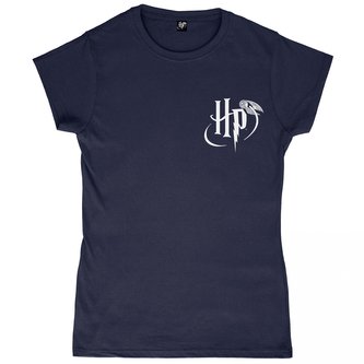 Dámské tričko Harry Potter: HP Logo (M) modrá bavlna Dámské tričko Harry Potter: HP Logo (M) modrá bavlna