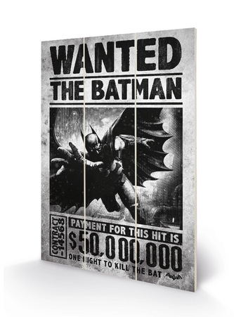 Obraz - malba na dřevě DC Comics|Batman: Wanted (20 cm x 29,5 cm)