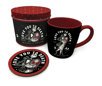 Dárkový set v plechové krabičce Nightmare Before Christmas: Love You To Death (objem hrnku 370 ml)