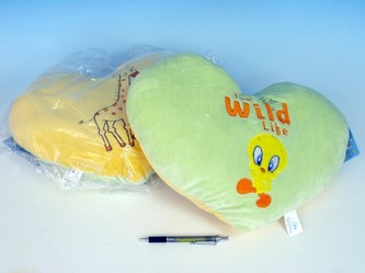 Polštář Baby Tweety srdce plyš 40cm od 0 měsíců v sáčku