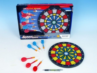 Terč 27,5cm se 6 šipkami hrot plast v krabici