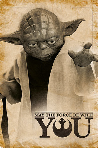 Plakát Star Wars|Hvězdné války: Yoda - May The Force Be With You (61 x 91,5 cm)