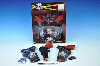 Policejní pistole 21cm 2ks s pouzdrem v krabici