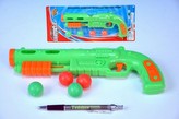Pistole na kuličky 27cm s kuličkami 4ks plast na kartě