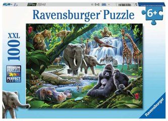 Ravensburger Puzzle - Rodina z džungle 100 dílků Ravensburger Puzzle - Rodina z džungle 100 dílků