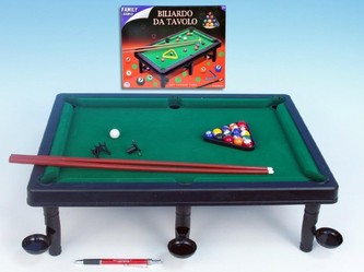 Kulečníkový stůl plast 45x26x15cm s doplňky v krabici