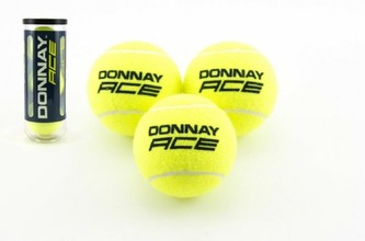Tenisové míčky Donnay 3ks v tubě 8x21x8cm