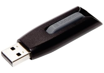 32GB USB Flash 3.0, 60/12 MB/sec, VERBATIM "V3", černá-šedá