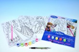 Vymaluj si obrázek Ledové království/Frozen 20,5x25,5cm 2 obrázky + 6 barev a štětec v krabičce