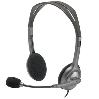 Logitech Headset Stereo H110/ drátová sluchátka + mikrofon/ 3,5 mm jack/ šedá Logitech Headset Stereo H110/ drátová sluchátka + mikrofon/ 3,5 mm jack/ šedá