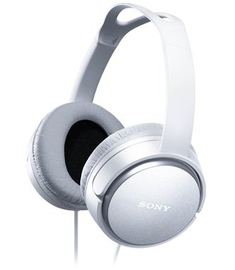 SONY sluchátka náhlavní MDRXD150W/ drátová/ 3,5mm jack/ citlivost 100 dB/mW/ bílá