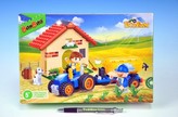 Stavebnice BanBao Farma Traktor s cisternou 185ks + 2 figurky v krabici
