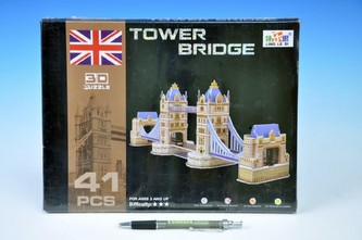 Pěnové puzzle 3D Tower Bridge 41 dílků 41x16x10,5cm v krabici
