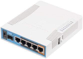 MikroTik RouterBOARD RB962UiGS-5HacT2HnT hAP ac 5x LAN, 2.4+5Ghz, 802.11b/g/n/ac, ROSL4, USB, 1x SFP MikroTik RouterBOARD RB962UiGS-5HacT2HnT hAP ac 5x LAN, 2.4+5Ghz, 802.11b/g/n/ac, ROSL4, USB, 1x SFP