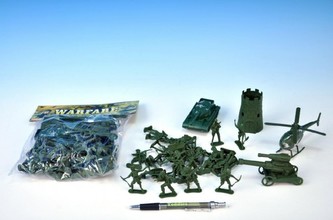 Sada vojáci s doplňky plast v sáčku 19x23x4cm