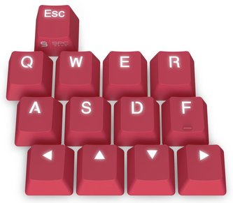 SPC Gear KC13 set kláves CRIMSON / 13 kláves / červené