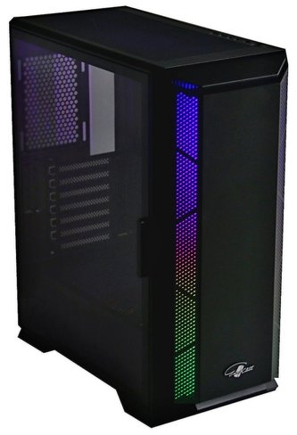 EUROCASE MidT ML G Space / 2 x USB 3.0 /  prosklená bočnice / černá