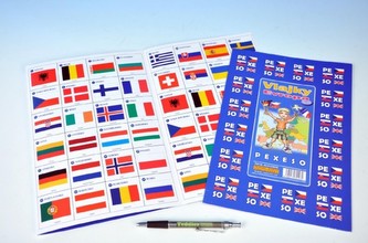 Pexeso vlajky evropských států společenská hra 64ks