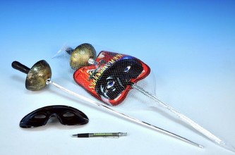 Kord/Meč plast 60cm se škraboškou v síťce