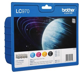 Inkjet cart.multipack pro "DCP 135C" tiskárnu, BROTHER B+C+M+Y, 1x 350, 3x 300 stran