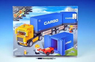 Stavebnice Banbao Tahač 562ks + 2 figurky v krabici 45x35x7cm