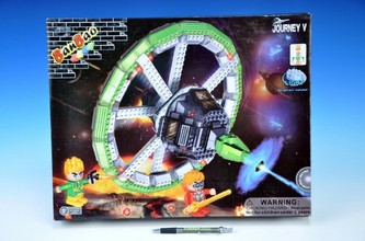 Stavebnice BanBao Vesmírná loď Quriuz 512ks + 3 figurky na baterie se světlem v krabici 45x35x7cm