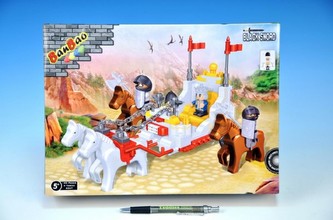 Stavebnice BanBao královský kočár 195ks + 4 figurky v krabici 33x24x7cm