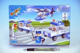 Stavebnice BanBao Auto Policie 110ks + 1 figurka v krabičce 23x15x5cm