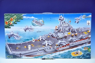 Stavebnice BanBao Loď bitevní 3016ks + 12 figurek v krabici 80x42x11cm
