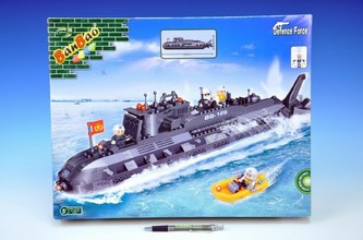 Stavebnice BanBao Ponorka Defence Force 502ks + 4 figurky v krabici 45x35x7cm