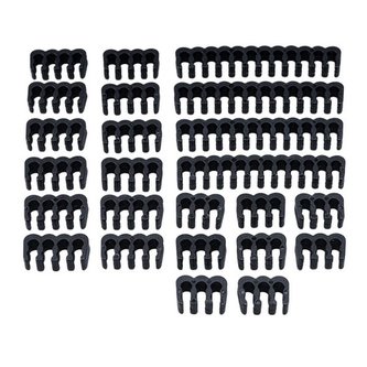 AKASA správa kabelů Black cable combs pack / AK-MX293 / 4x 24-pin / 12x 8-pin / 8x 6-pin / černý
