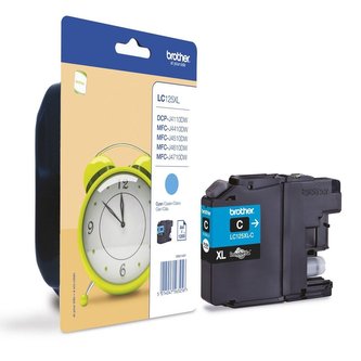 LC125C Inkjekt cart. pro "DCP-J4110DW, MFC-J4410DW" tiskárny, BROTHER cyan, 1 200 stránek