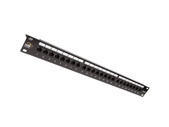 Solarix 19\" Patch panel 24 x RJ45 CAT5E UTP 150 MHz černý 1U,  SX24-5E-UTP-BK