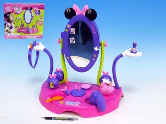 Toaletní stolek se zrcadlem Minnie Mouse s doplňky 42x52x27cm v krabici Walt Disney