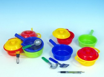 Nádobí sada plast 5ks v síťce