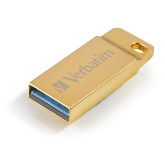 USB flash disk "Executive Metal", zlatá, 64GB, USB 3.0,  VERBATIM