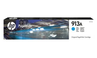 F6T77AE Inkoust pro PageWide 352, 377, PageWide Pro 452, 477 tiskárny, HP 913, cyan, 3 tis. stran