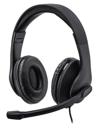 HAMA headset PC Office stereo HS-P200/ drátová sluchátka + mikrofon/ 2x 3,5 mm jack/ citlivost 105 dB/mW/ černá HAMA headset PC Office stereo HS-P200/ drátová sluchátka + mikrofon/ 2x 3,5 mm jack/ citlivost 105 dB/mW/ černá