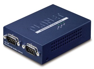 Planet MODBUS brána RS-232/422/485 na IP, 2x COM, 100Base-TX, RTU/ACSII, -10až+60°C, 5VDC